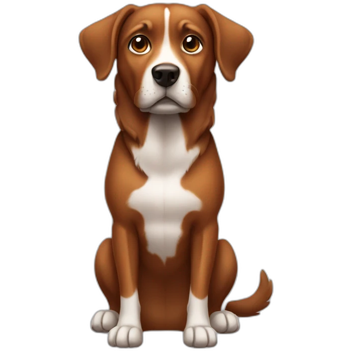 brown dog with erect ears emoji