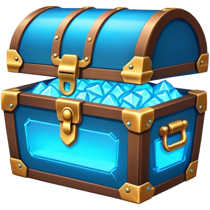 treasure chest glowing neon blue emoji