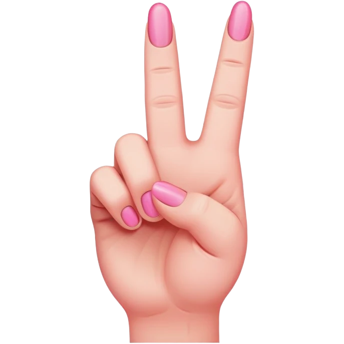 Pink middle finger emoji
