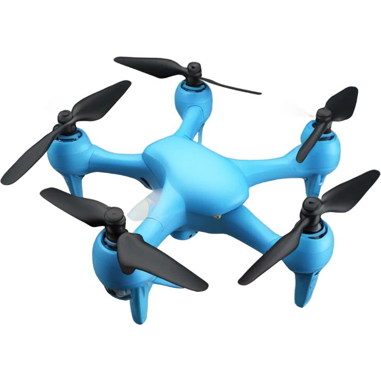 Quad copter drone in clear blue sky emoji