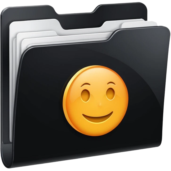 computer folder icon black emoji