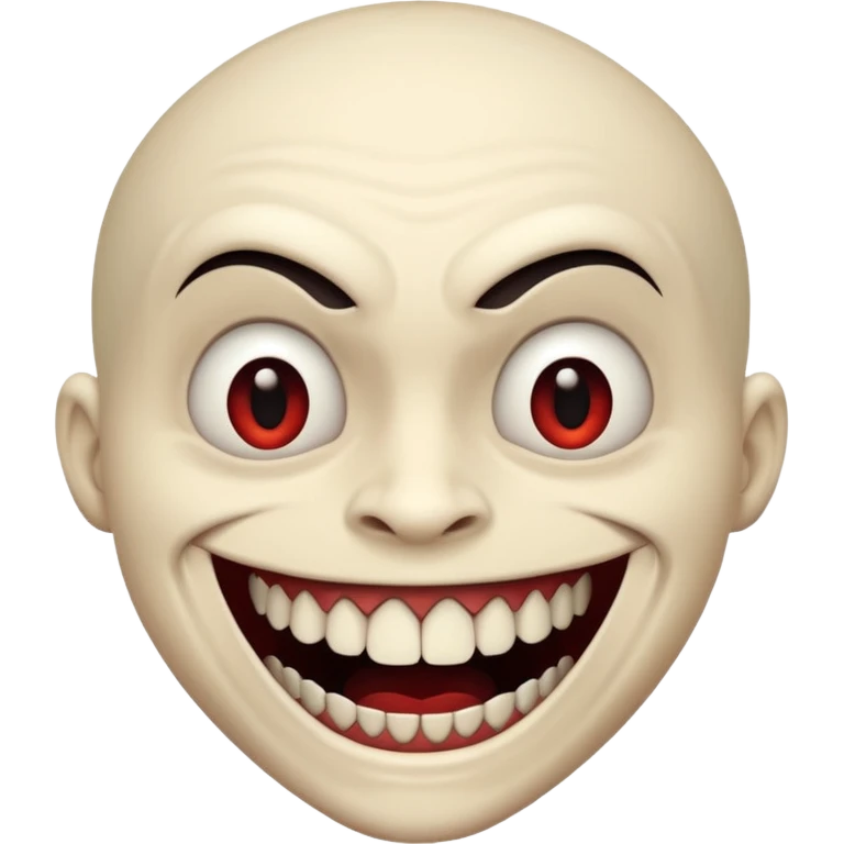 Scary smile emoji