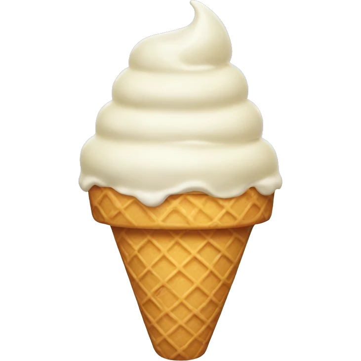 Vanilla ice cream cone emoji