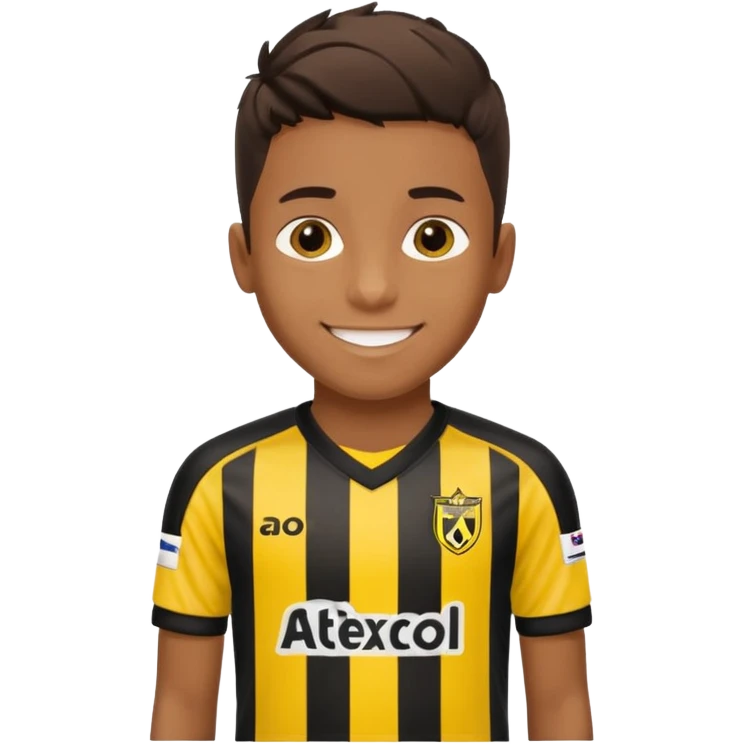niño con la camiseta de futbol del club atlético Peñarol de uruguay emoji