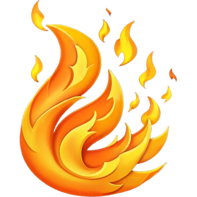 Asme fuego soplando por el viento emoji