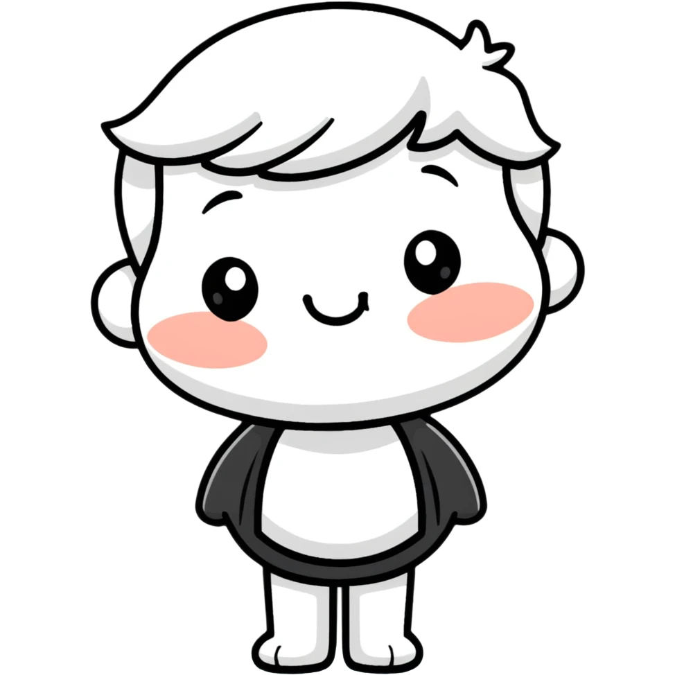 cartoonish sticker style character named Bunty, expressive emoji