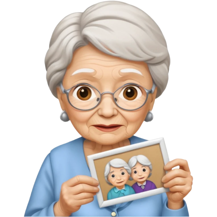 Old lady with my picture emoji