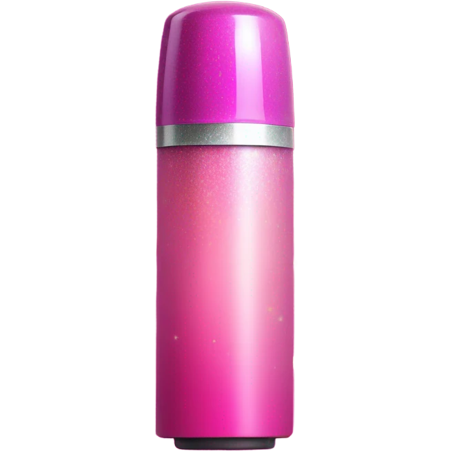 Pink ombre pepper spray with glitter emoji