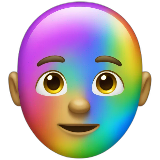 number three in rainbow bubble font emoji