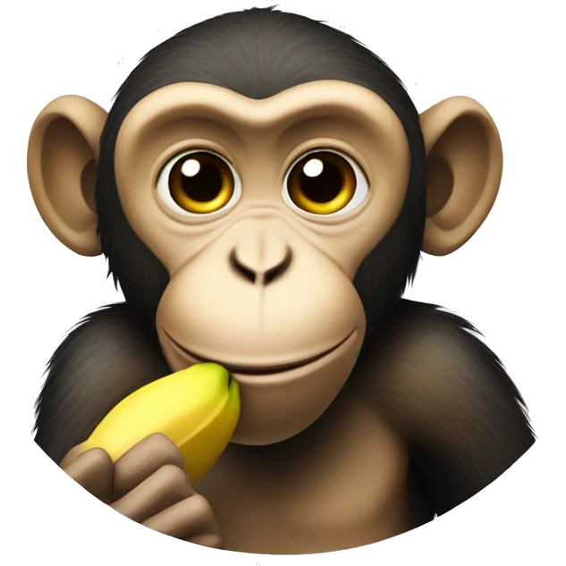 Monkey eating a banana emoji
