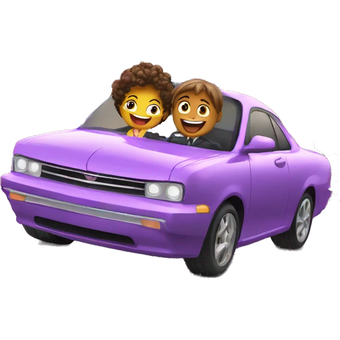 dashing cars ride in amusement park emoji