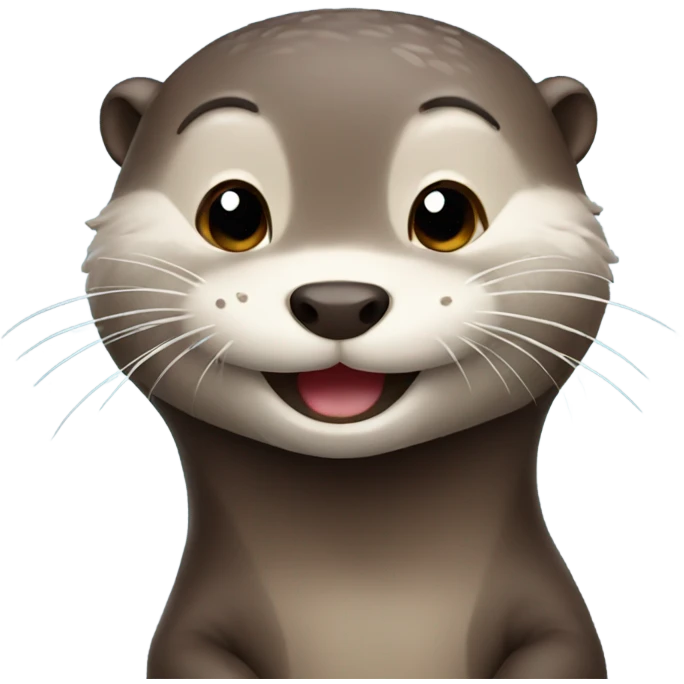 cute otter smiling emoji