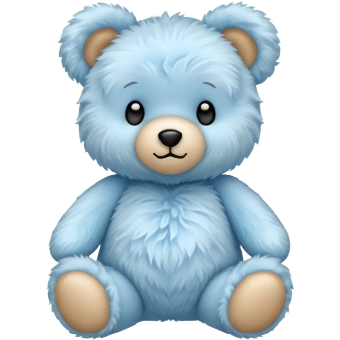 Ourse en peluche bleu claire emoji