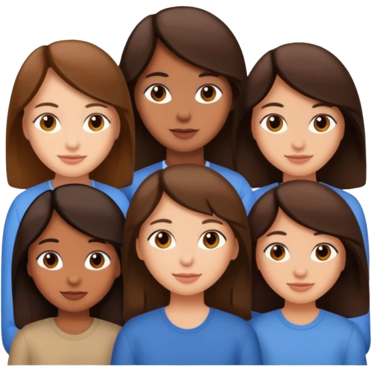Friends brunette emoji