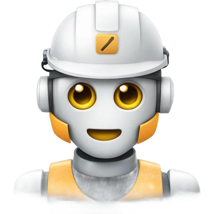 robot with hard hat emoji