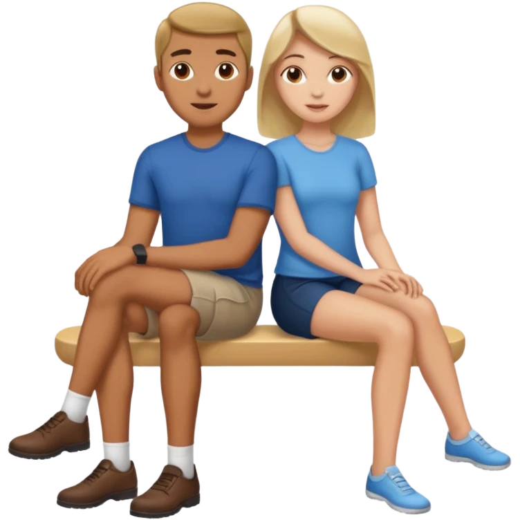 Mans head between girls legs emoji