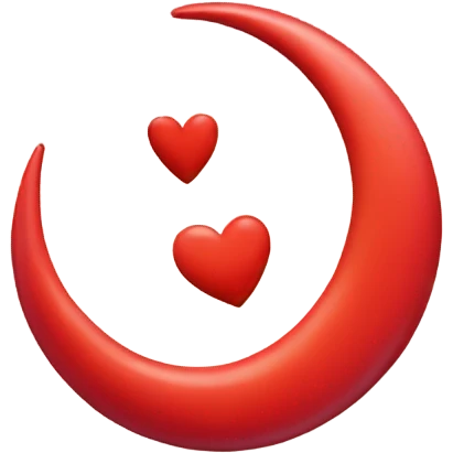 Moon kissing a heart emoji