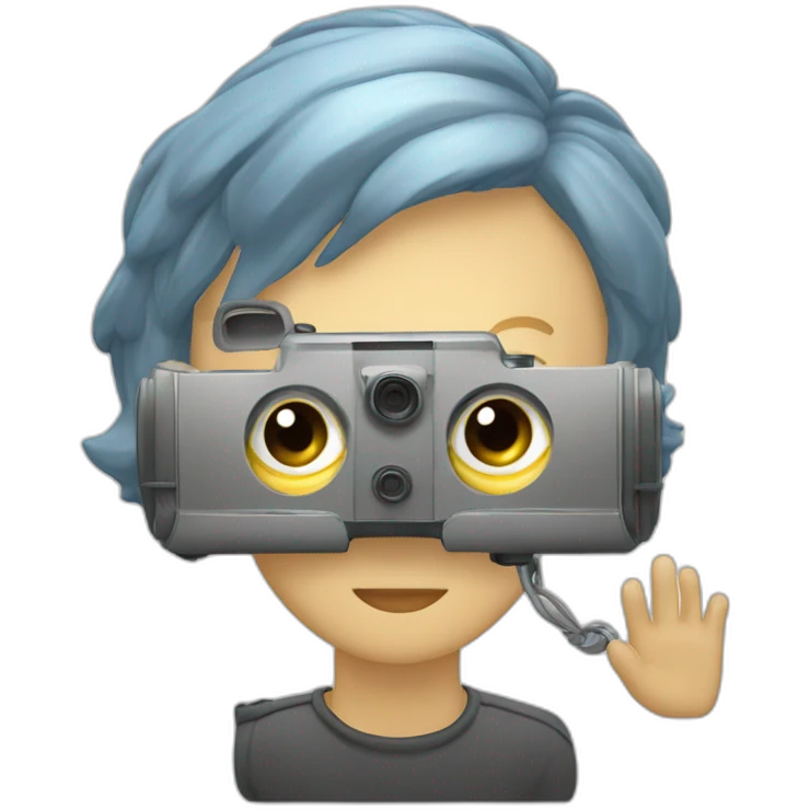 appareil photo avec image gratte ciel emoji