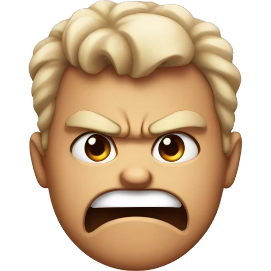Cute angry face emoji