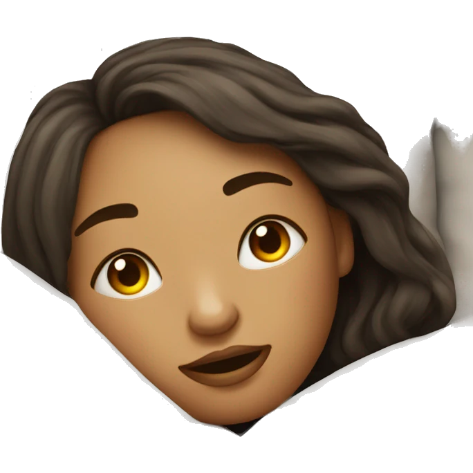 Girl lying on pillow emoji