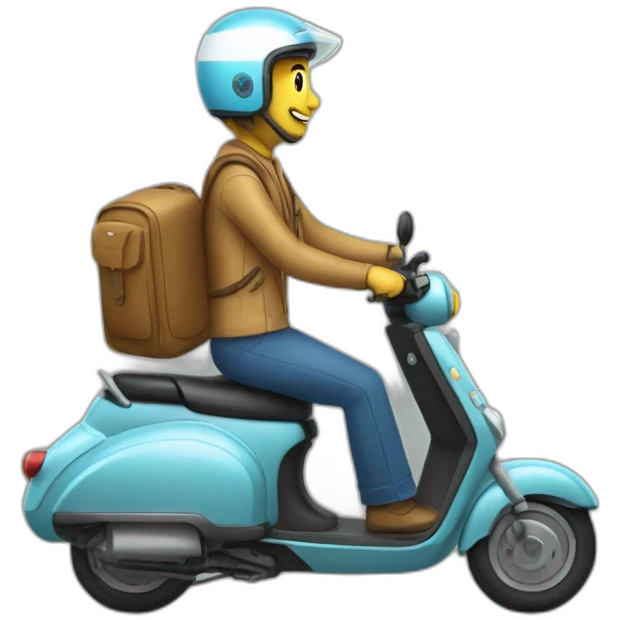 Algérien sur un scooter emoji