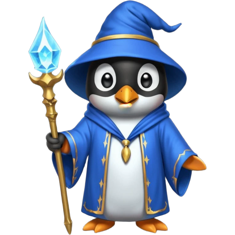 Penguin Wizard emoji