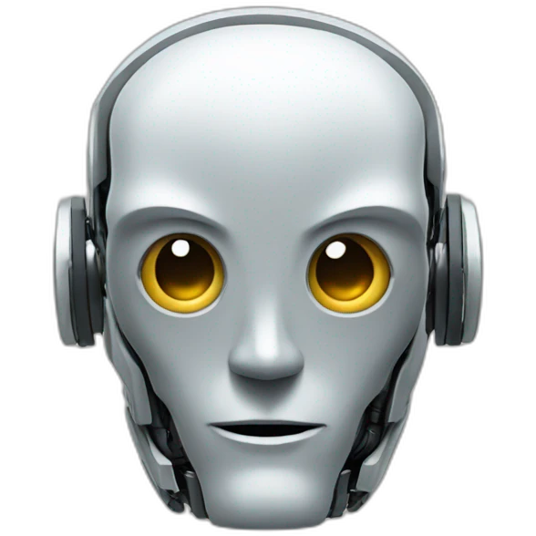 robot looking down emoji