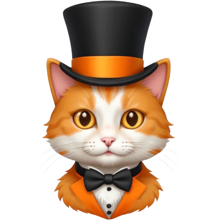 cat wearing a tophat emoji