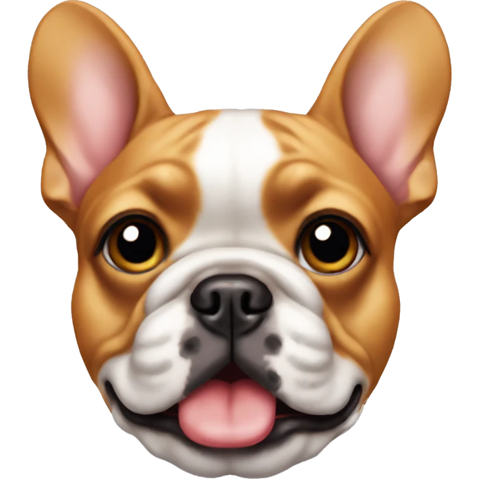 Frenchie with fried chicken emoji