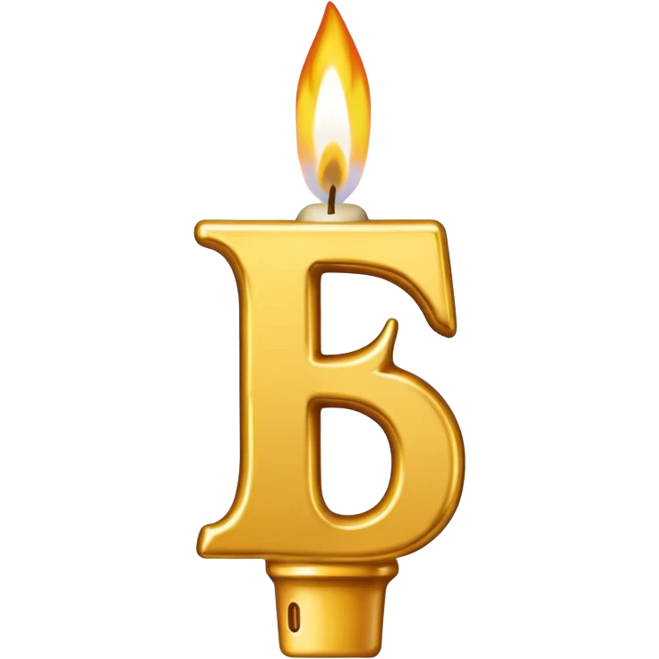 Letter € birthday candle  emoji