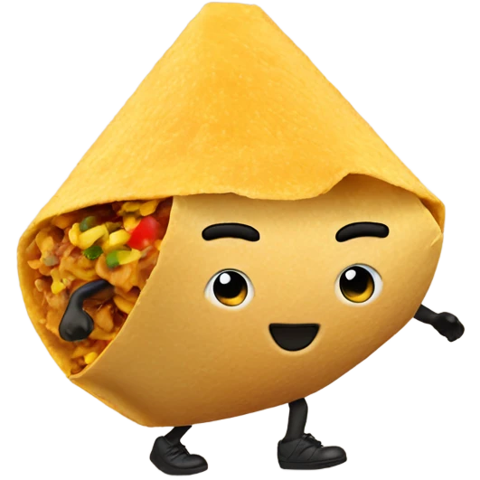 Walking taco emoji
