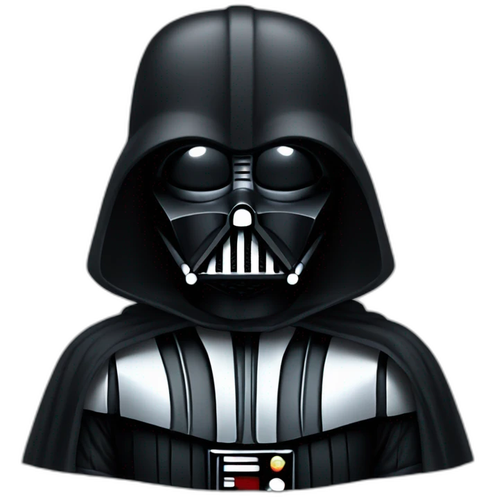 hooded darth vader without helmet emoji