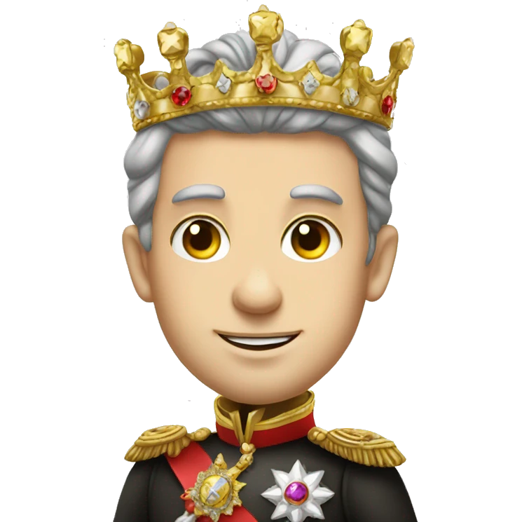 Emperor of Austria wearing imperial crown emoji