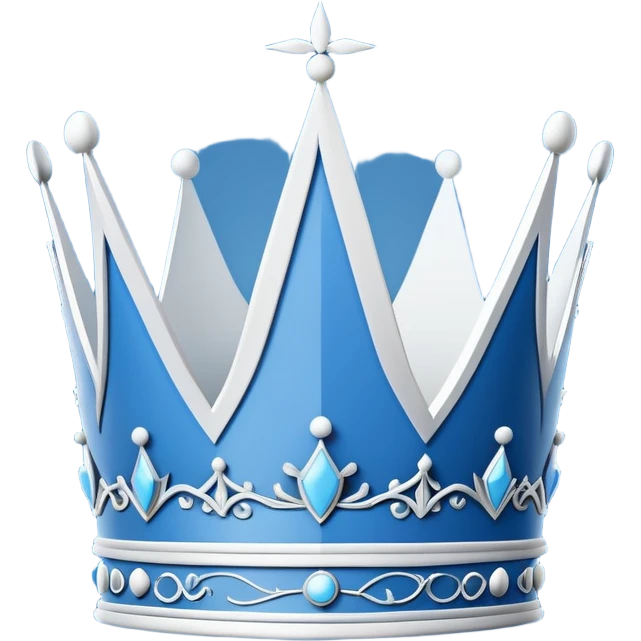 blue blueprint plan, side view, with white line drawing of a crown emoji