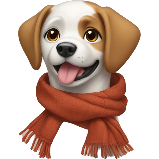 Dog wearing a scarf  emoji
