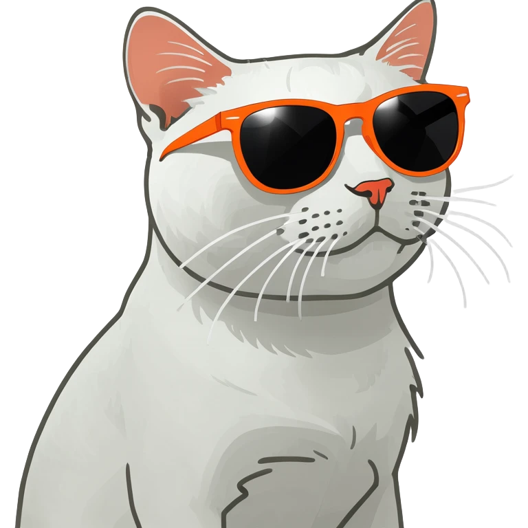 Cat with sunglasses emoji