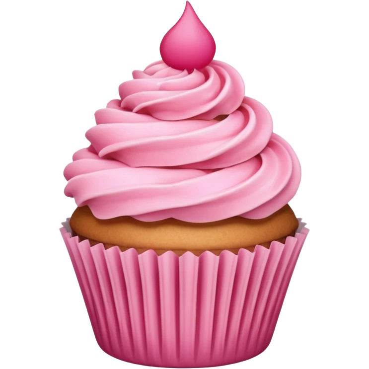 Cupcake with pink icing emoji