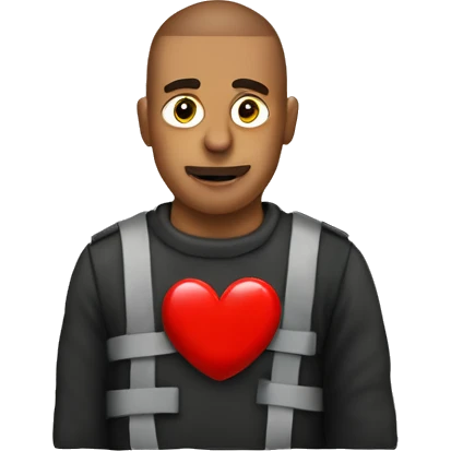 Prisoners with red hearts saying „Hallo Siegburg“ emoji