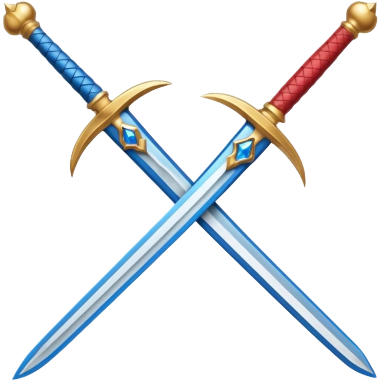 red Piercer — white blade + azure grip, Royal Sword. emoji