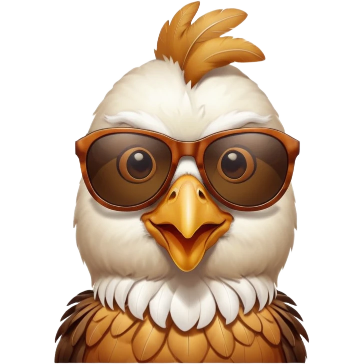 Chicken with sunglasses  emoji