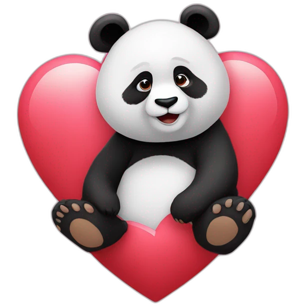 panda + coeur emoji
