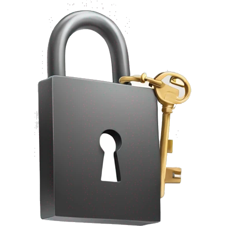 padlock wiith key emoji