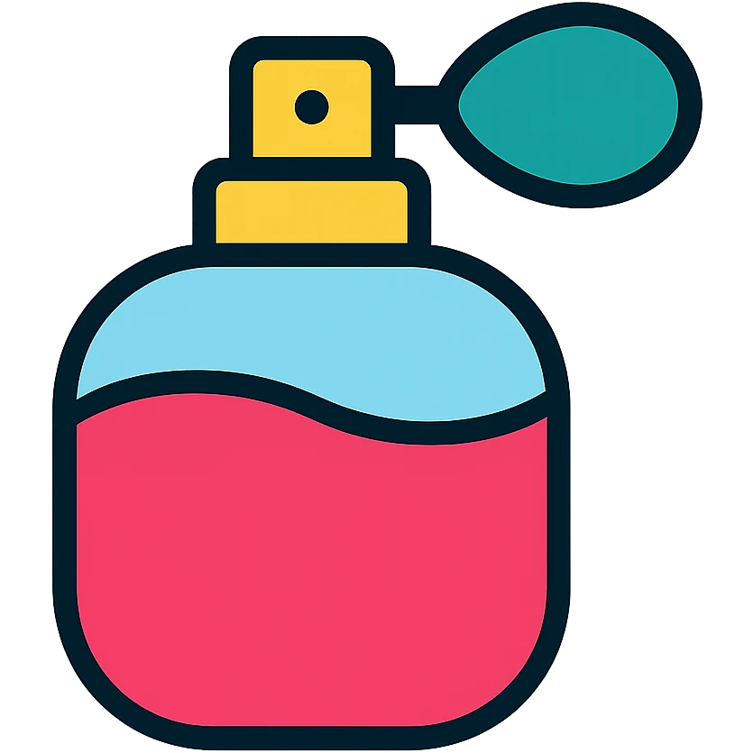 color outline icon of a perfume bottle emoji