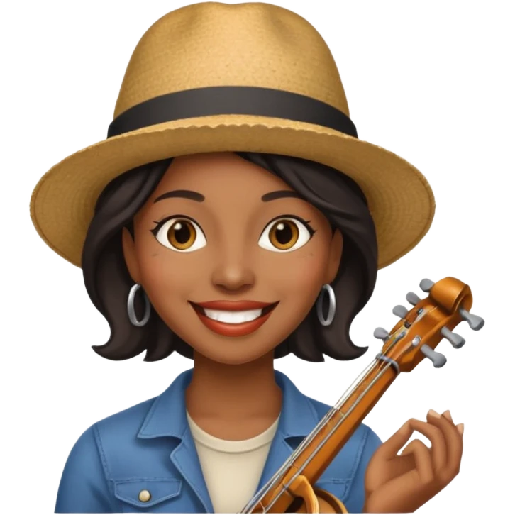Street Music Performer black woman  emoji