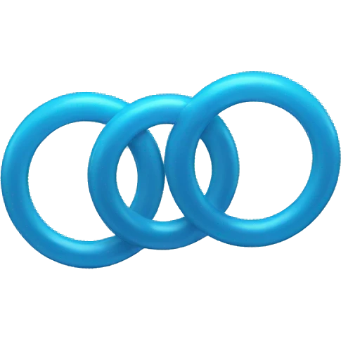 Two blue rings together emoji