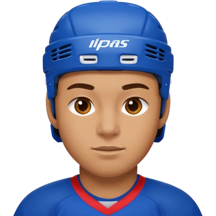 Hockey player in red and blue emoji