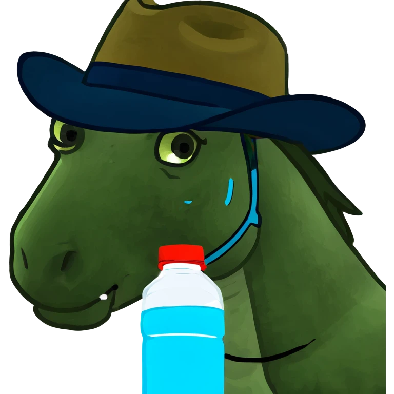 Cavalo bebendo água emoji