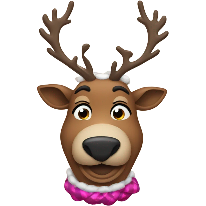 The gayest reindeer in drag emoji
