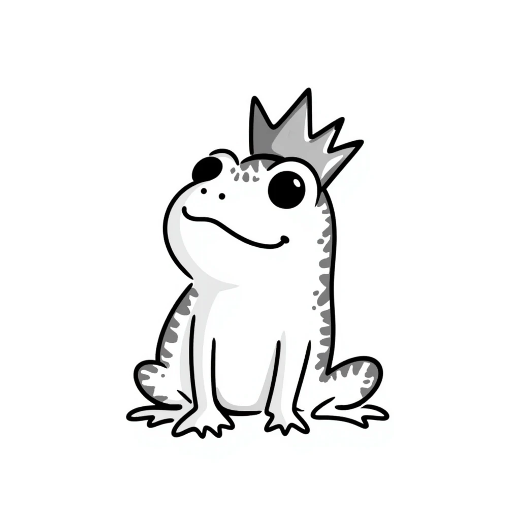 frog with a crown on its head emoji