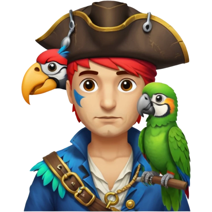 pirate and parrot emoji